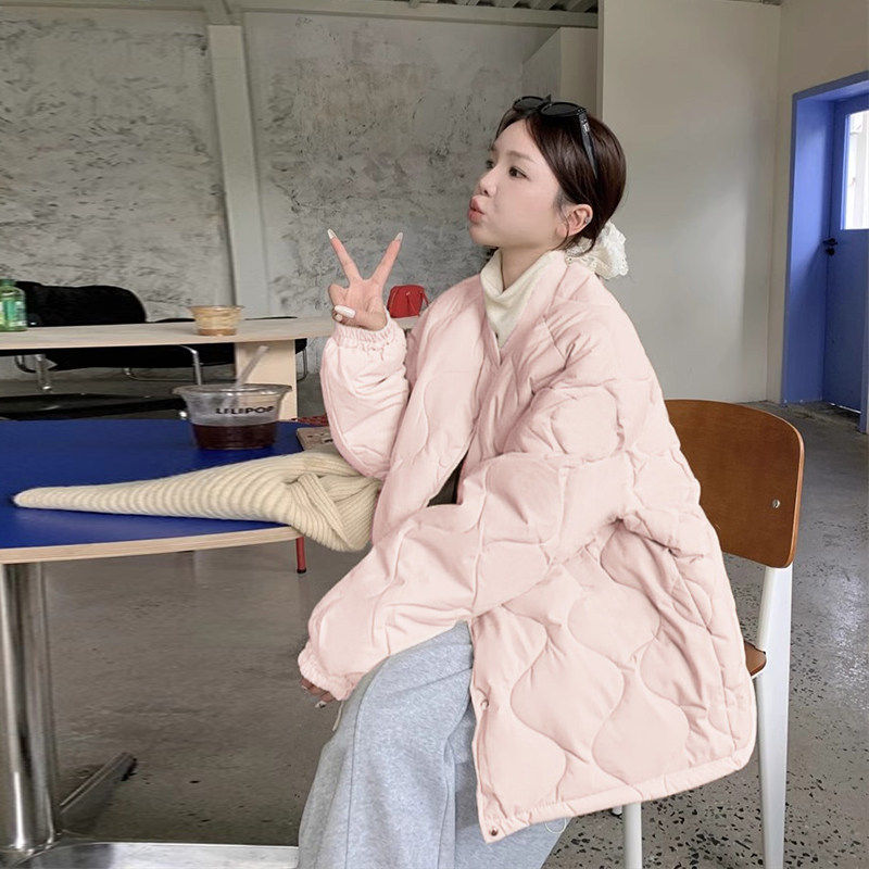 淡淡紫菱格羽绒棉服女装粉色冬季新款宽松短款棉袄小个子棉衣外套,女装/女士精品,棉衣/棉服,淘宝优惠券,粉丝福利购,淘宝优惠卷