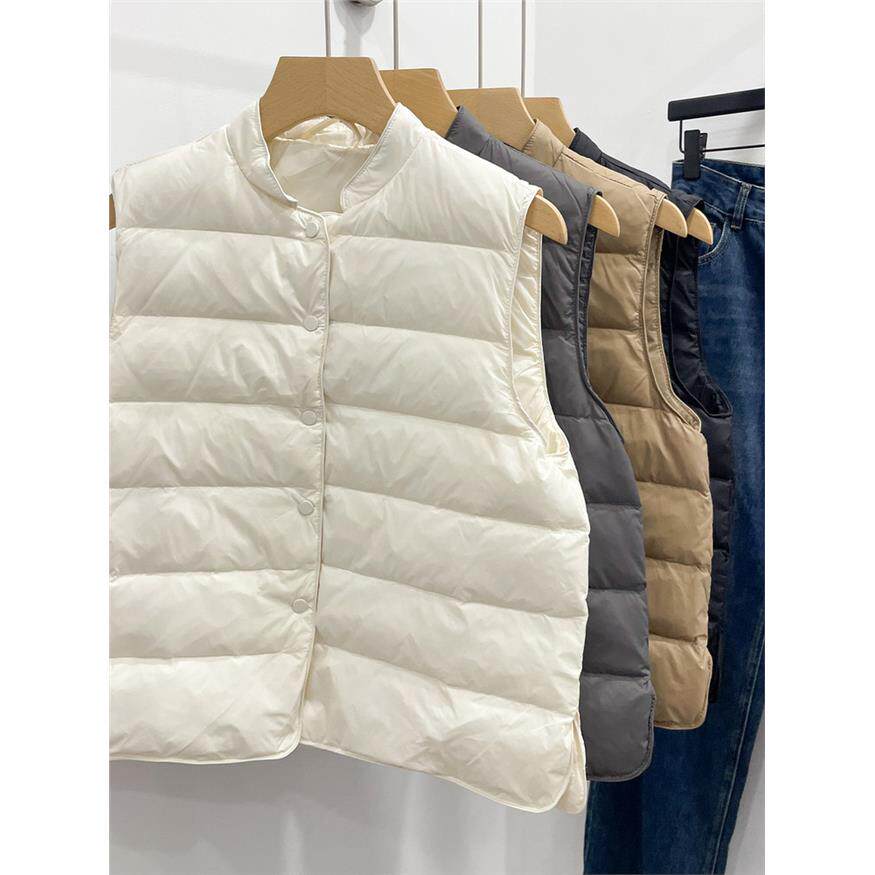 轻薄羽绒马甲女2025新款短款小个子马夹外套保暖背心内穿时尚坎肩