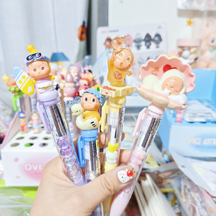 可爱公仔萌粒笔美味时刻心动萌粒笔中性笔改娃diy高颜值文具礼物