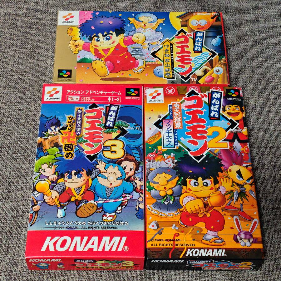 任天堂SFC 超任主机适用的 正版游戏卡带 大盗伍佑卫门 1 2 3