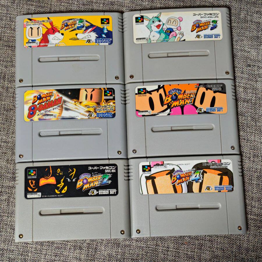 任天堂SFC 超任主机适用的 正版游戏卡带 超级 炸弹人 1.2.3.4.5