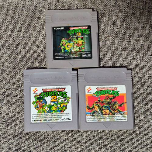 任天堂GB GBC GBA掌机适用的 正版游戏卡带 忍者神龟 1.2.3