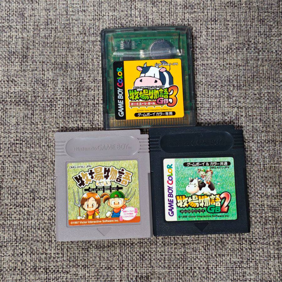GB GBC GBA 牧场物语 1 2 3 任天堂掌机用 原装正版游戏卡带