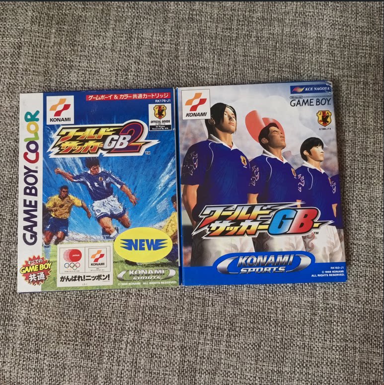 良品 GB GBC GBA 实况足球 1+2  打包 任天堂掌机用 正版游戏卡带