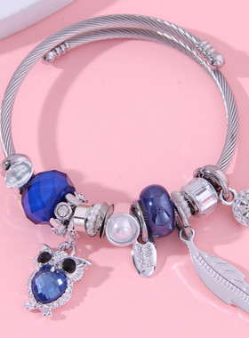 时尚DL简洁柠檬萝卜坠个性女手镯