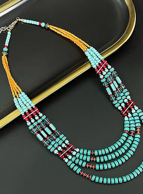 异域风情项链锁骨链额头流苏额饰