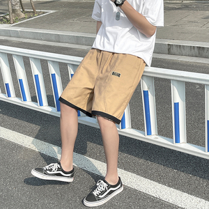 2021港风外景夏潮流简约休闲短裤男ins宽松五分裤D图片