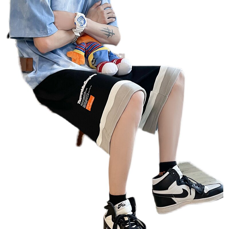 主推2022夏拼色休闲短裤男运动篮球五分裤D,男装休闲裤,星座810(原QT5070)