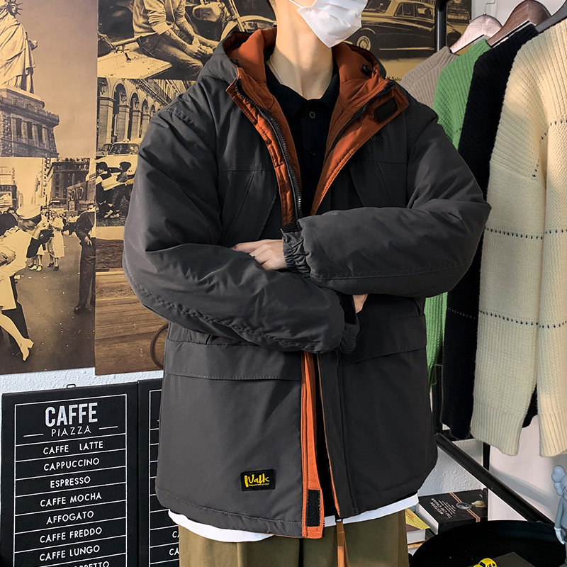 海报景港风棉袄男士连帽工装多口袋棉衣冬装棉服SY03,男装棉衣,星座810(原QT5070)