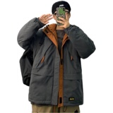 港风工装棉衣男加厚冬季棉服外套连帽拼接棉袄SY03，男装棉衣，星座810(原QT5070)
