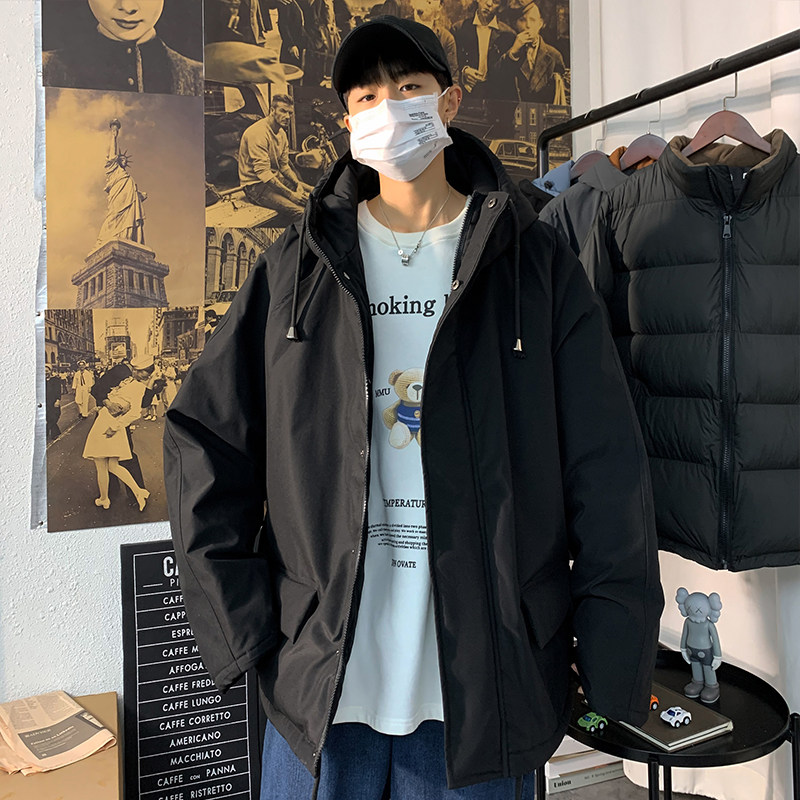 2020冬加棉加厚港风百搭连帽棉衣男休闲宽松外套MY6002,男装棉衣,星座810(原QT5070)