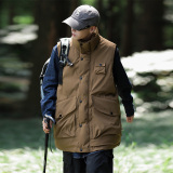 2024冬棉服多口袋马甲港风宽松大码棉衣无袖外套MY6019-P80控108，男装棉衣，星座810(原QT5070)