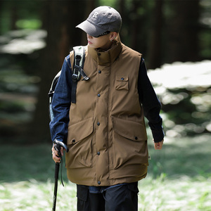 2024冬棉服多口袋马甲港风宽松大码棉衣无袖外套MY6019-P80控108图片