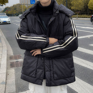 羽绒服男港风工装带帽羽绒外套加厚保暖 YR7326-P330-控498图片