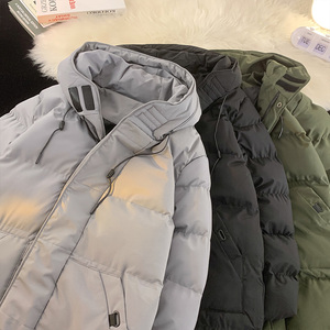 2024冬季男士中长款连帽加厚棉服潮牌大码棉衣MY9788-P115控158图片