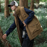 2024冬棉服多口袋马甲港风宽松大码棉衣无袖外套MY6019-P80控108，男装棉衣，星座810(原QT5070)