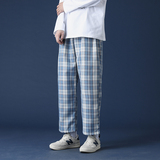 2021夏款薄九分裤男ins潮流格子休闲裤百搭束脚裤，男装休闲裤，星座810(原QT5070)