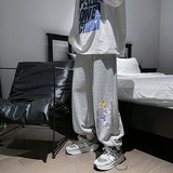 2021秋季新款百搭休闲裤男卡通印花卫裤束脚裤，男装休闲裤，星座810(原QT5070)