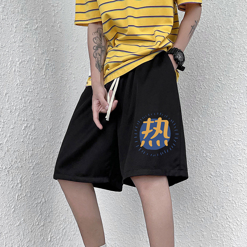 2022夏天清凉印花短裤男裤子宽松五分裤运动裤DK1219-p25控38,男装休闲裤,星座810(原QT5070)
