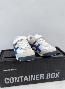 真皮蓝色运动鞋女童鞋子2026新款春秋季韩版儿童阿甘鞋男童休闲鞋