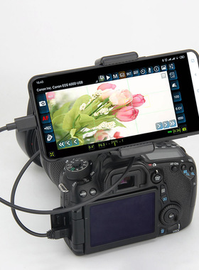 适用于尼康相机连接线OTG一拍即传照片直播D750 D5100D5200 D7100 D7200 D3200单反相机对拷线大屏监视器