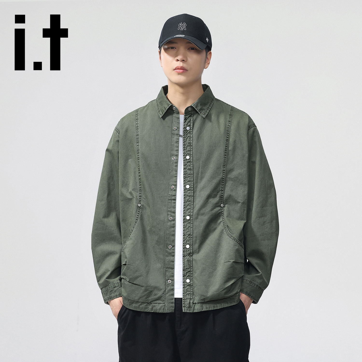 it美式复古纯棉休闲外套