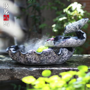 家居加湿器装 荷趣 饰摆件风水摆件流水喷泉工艺摆设 中式 无界集艺