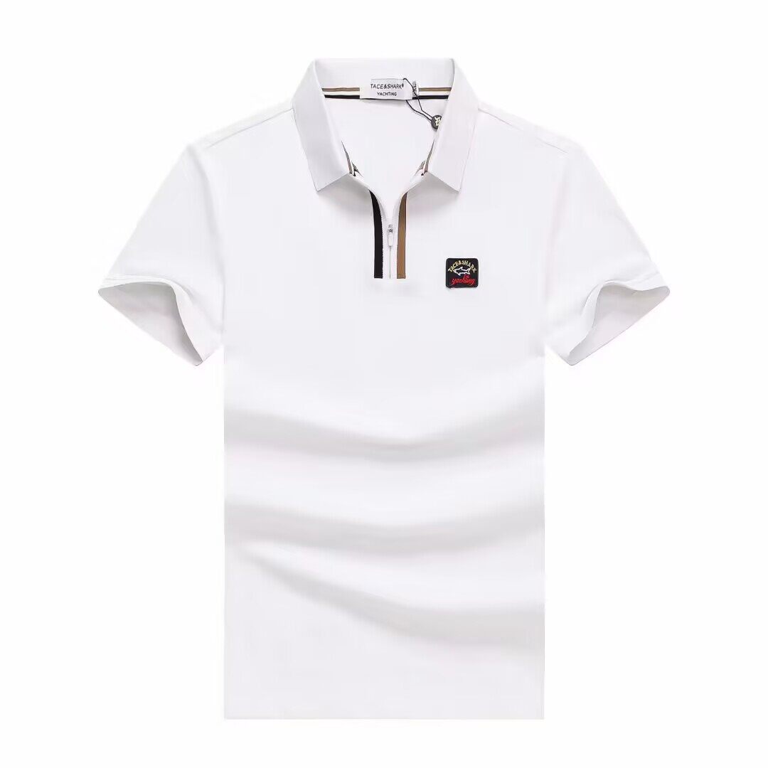 正品鲨鱼夏季短袖翻领POLO衫商务休闲简约男士T恤大码纯色体恤txu