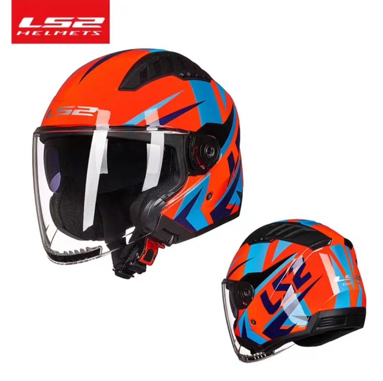 LS2半盔摩托车电动车四季