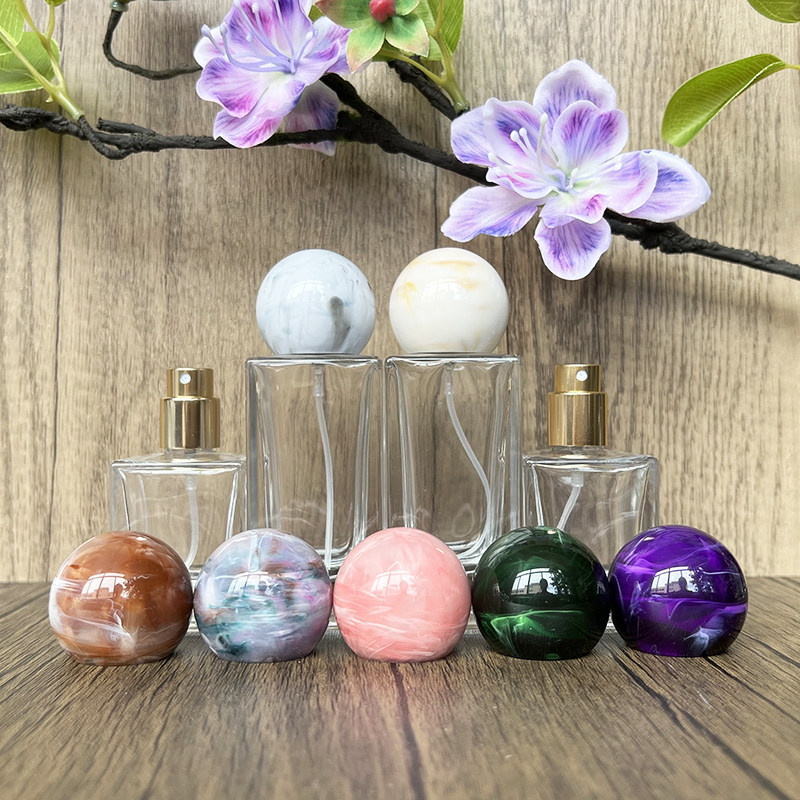 Nbyaic 新品花色球盖香水分装瓶替换瓶30/50ml便携式按压喷雾空瓶