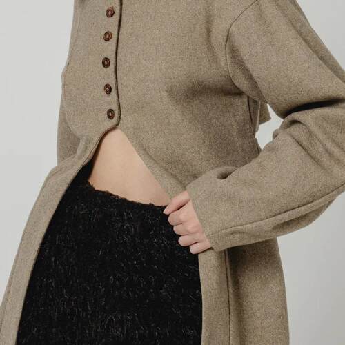 羊毛呢设计感小众修身显瘦开衫