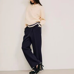 设计感百搭舒适纯色休闲长裤 日单null 薄款 2025年早秋新款 女 原单