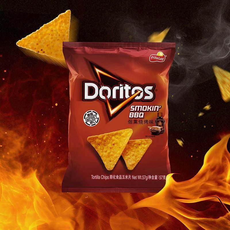 临期特卖特价台湾进口多力多滋烟熏烧烤味芝士玉米片57g食品零食