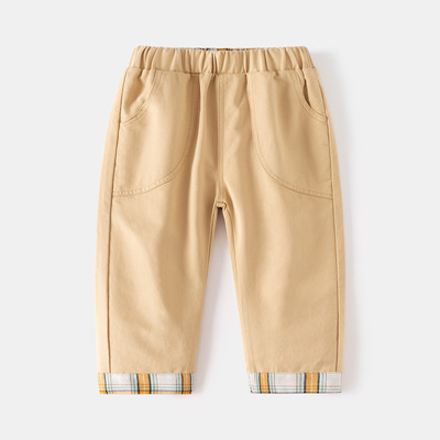 K单男女童直筒卷边休闲裤