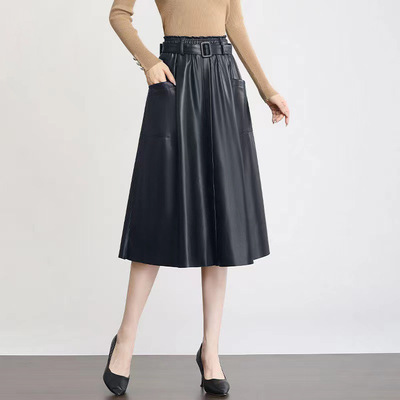 2秋冬新款女士皮裙半身裙