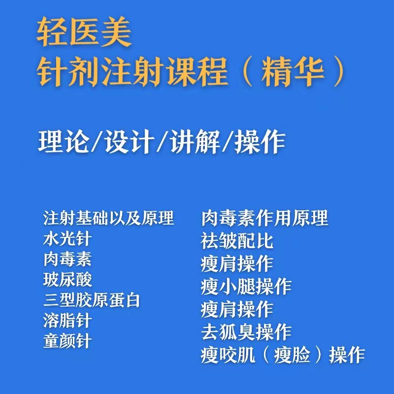 针剂注射美容教程全套微整面部提设计素材/源文件