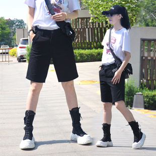 直筒短裤 2025薄款 高街中裤 薄款 美式 工装 男女休闲五分裤 夏季 情侣款