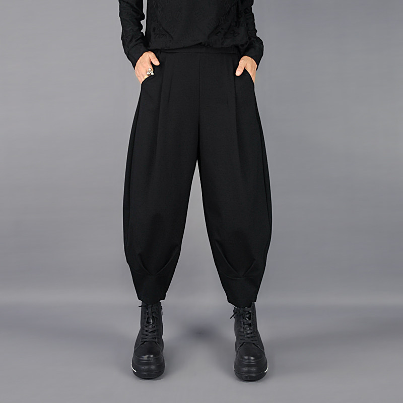 2025年秋冬高腰哈伦裤女裤休闲韩版九分裤宽松阔腿灯笼裤厚料靴裤