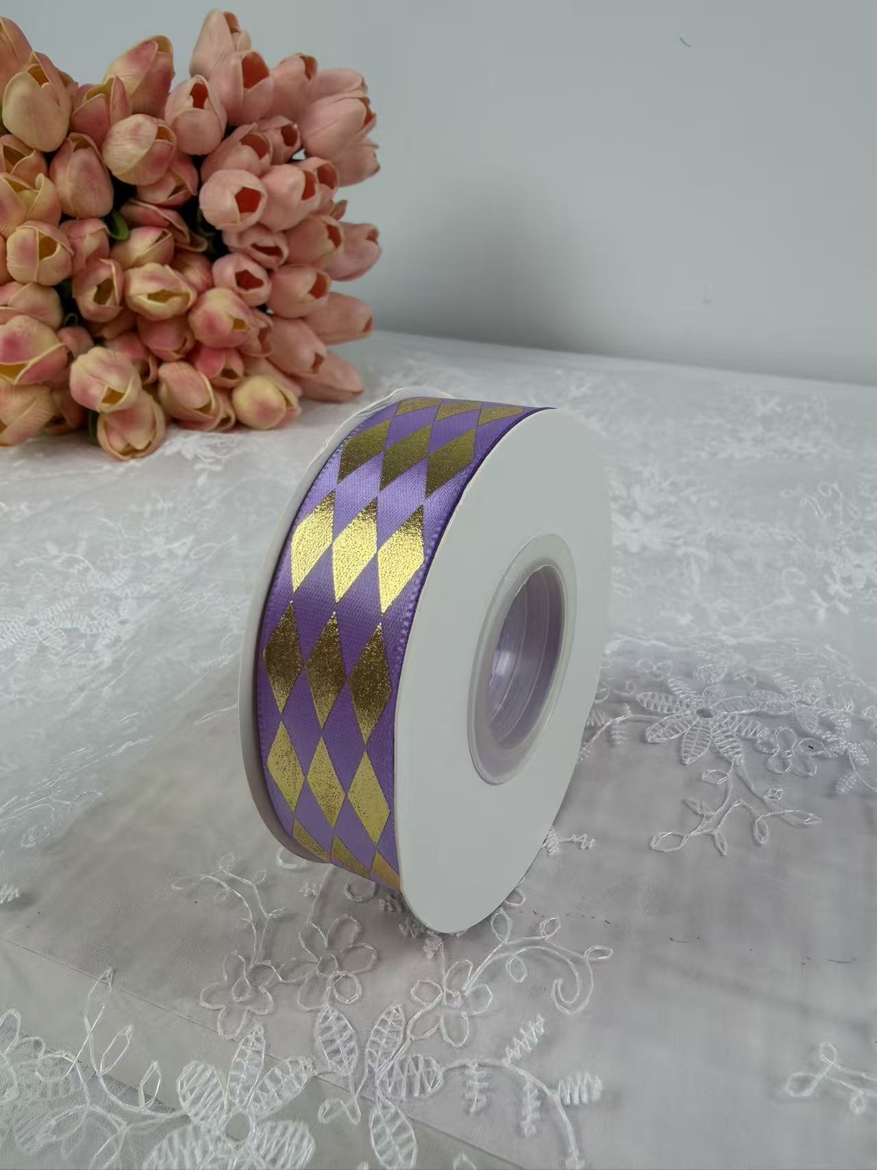 thumbnail for Diamond lattice, gilded flowers, gift box, gift wrapping, ribbons, cakes, decorations, ribbons, bows, gift ties