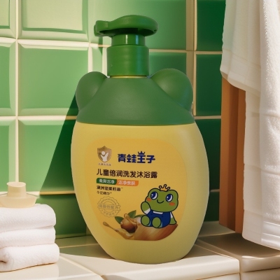 青蛙王子儿童洗发沐浴露二合一学生宝宝洗发水沐浴露坚果牛奶精华