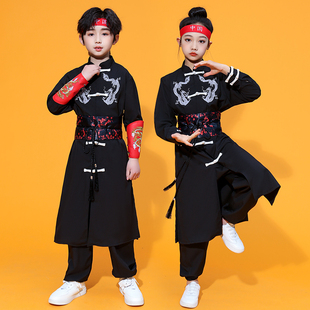 小学生运动会中国风演出服武术国潮雪龙吟 爵士舞儿童街舞潮服套装