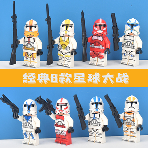 星球大战拼装积木人仔克隆人绝版稀有机器人男儿童玩具小颗粒益智