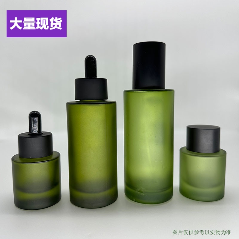 创意款30ml50ml120ml精华液套装玻璃瓶精油滴管瓶乳液分装瓶