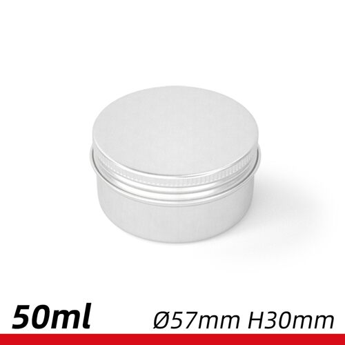 50ml铝罐 57*30mm圆形金属铝盒 50g艾草膏体发蜡饰品金属包装盒