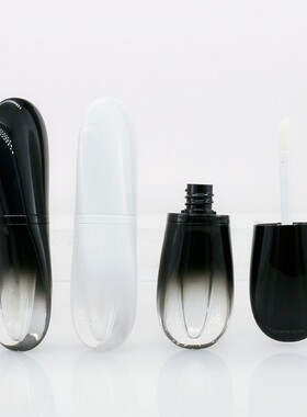 厂家批发新品现货唇彩管唇釉瓶唇油空管4ml渐变黑白色可印logo