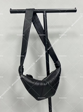 lineonline 无标亦时尚经典光滑羊皮牛角包可颂包时尚极简unisex