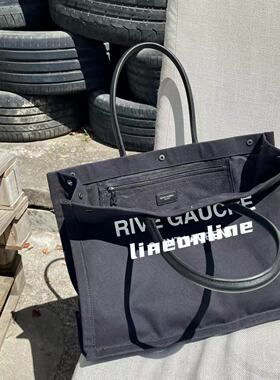 lineonline 同款帆布料大包沙滩包字母单肩购物袋休闲时尚托特包