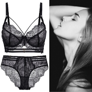 2025维多利亚新款性感蕾丝文胸套装秘密大码薄款透明女士内衣胸罩