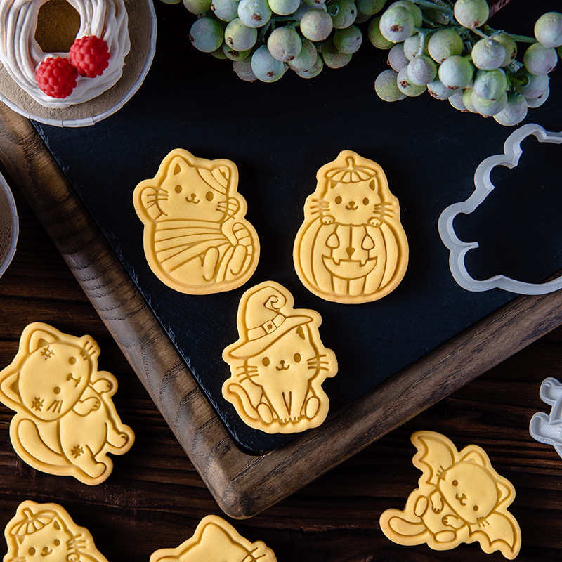 饼干模具万圣节猫烘焙工具
