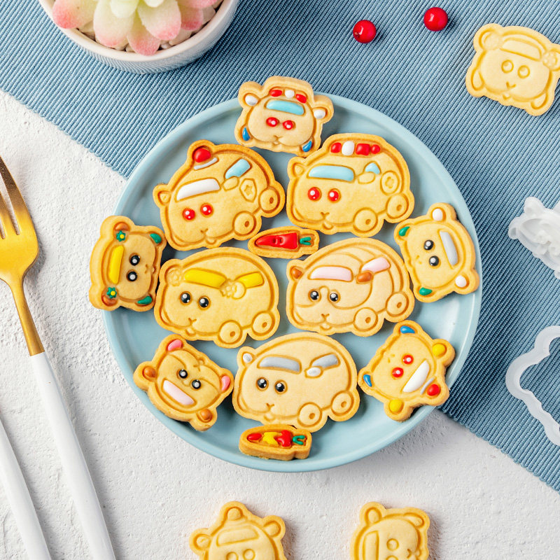 日本动漫天竺鼠车车饼干模具立体胡萝卜小号切模儿童曲奇烘焙工具